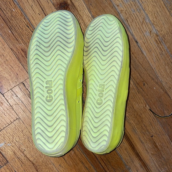 COASTER NEON GOLA RETRO CANVAS TRAINERS - YELLOW Womens 7 - Picture 4 of 4